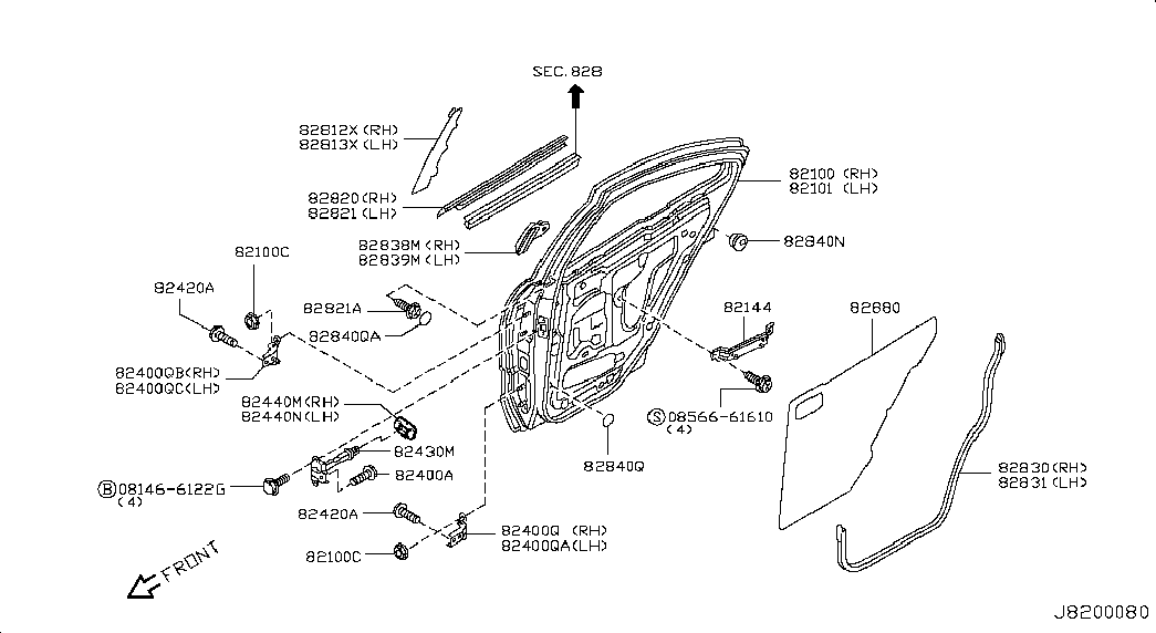Дверь задняя левая для Ниссан Альмера 2002-2006