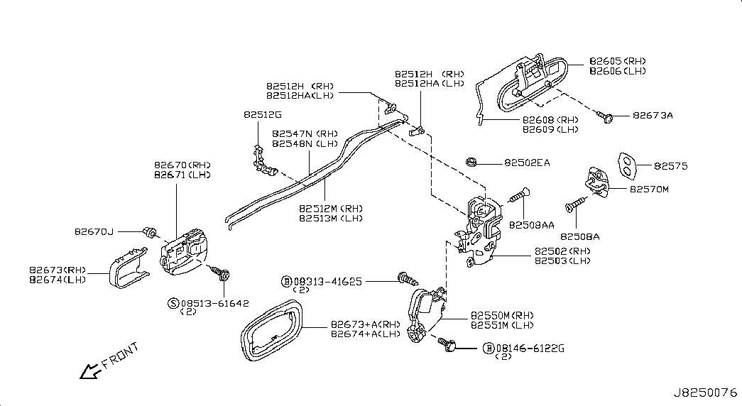 Замок задней левой двери для Ниссан Альмера 2002-2006