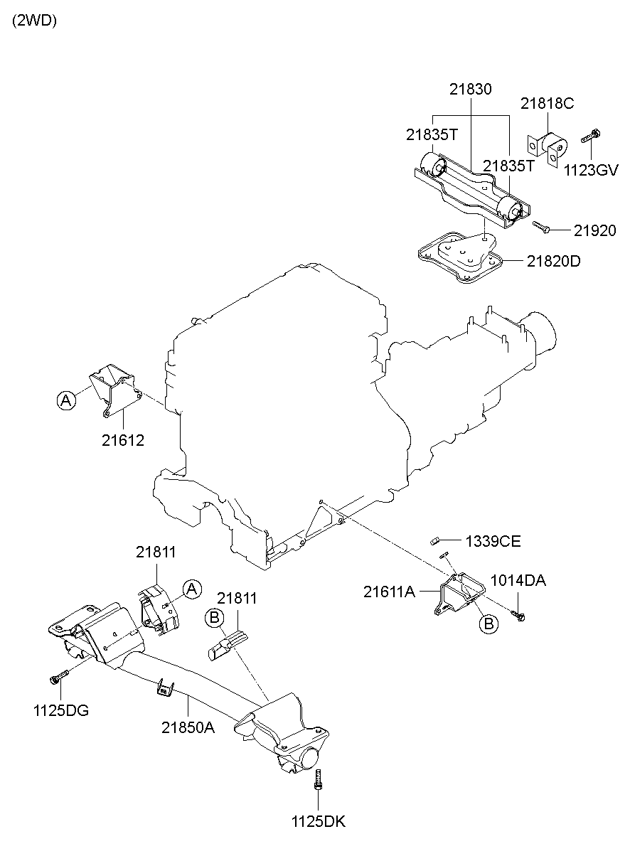 Подушка двигателя передняя для Хендай Портер 2010-2016
