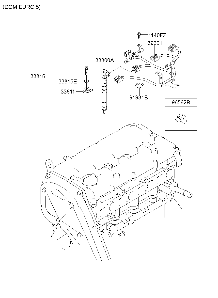 Топливная форсунка для Хендай Портер 2010-2016