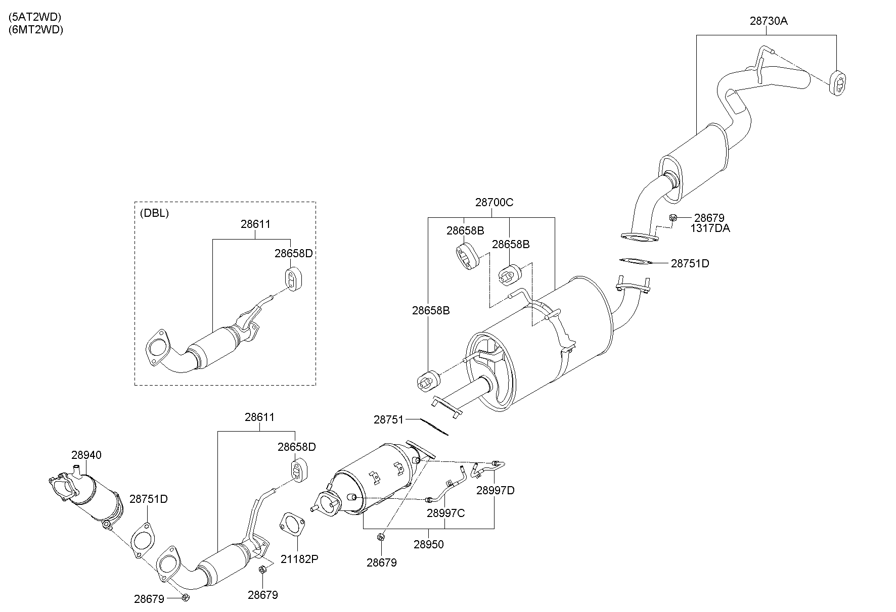 Приёмная труба для Хендай Портер 2010-2016