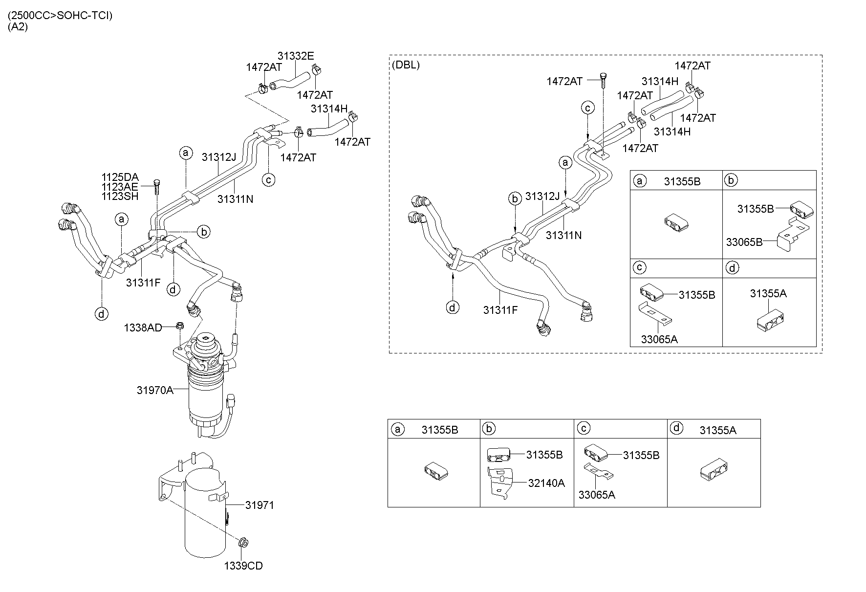 Топливный фильтр в сборе для Хендай Портер 2010-2016