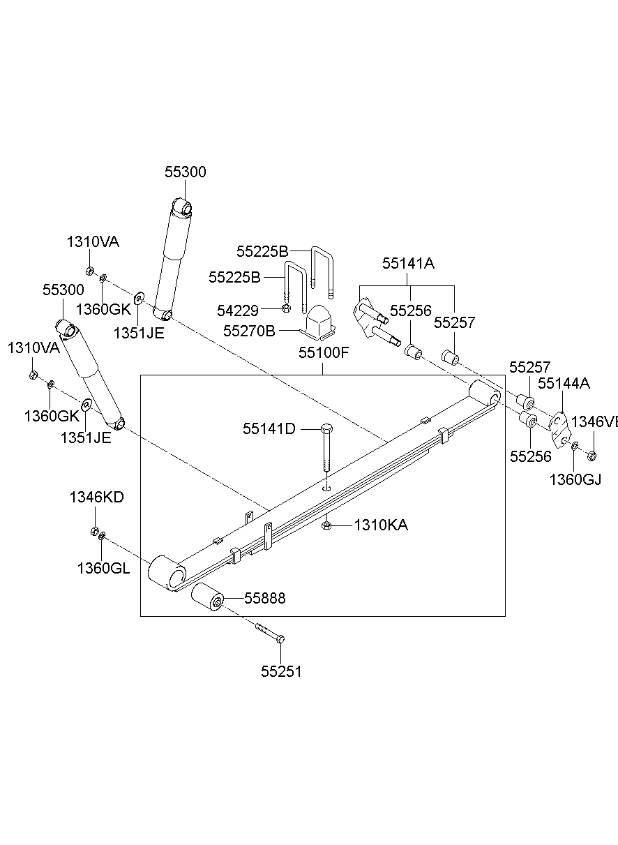 Амортизатор задний для Хендай Портер 2010-2016