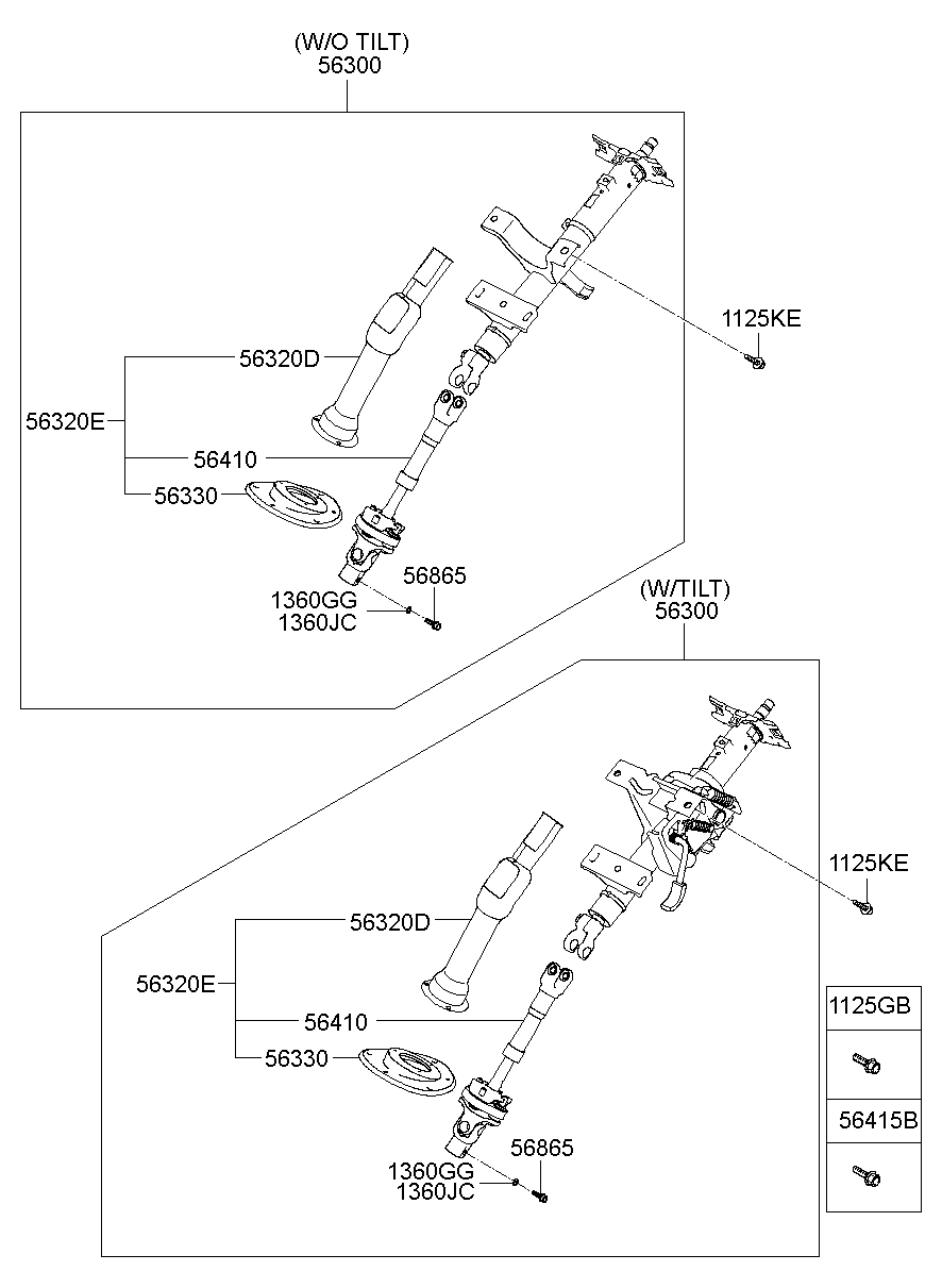 Рулевая колонка с электроусилителем для Хендай Портер 2010-2016