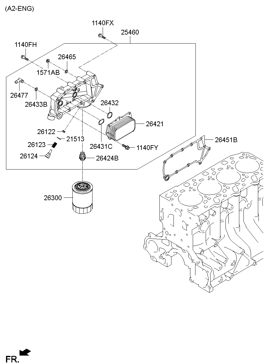 Масляный фильтр для Хендай Портер 2005-2012