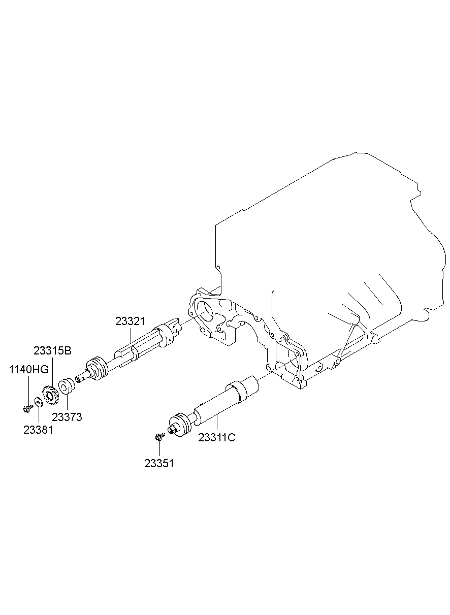 Балансирный вал № 1 для Хендай Портер 2005-2012