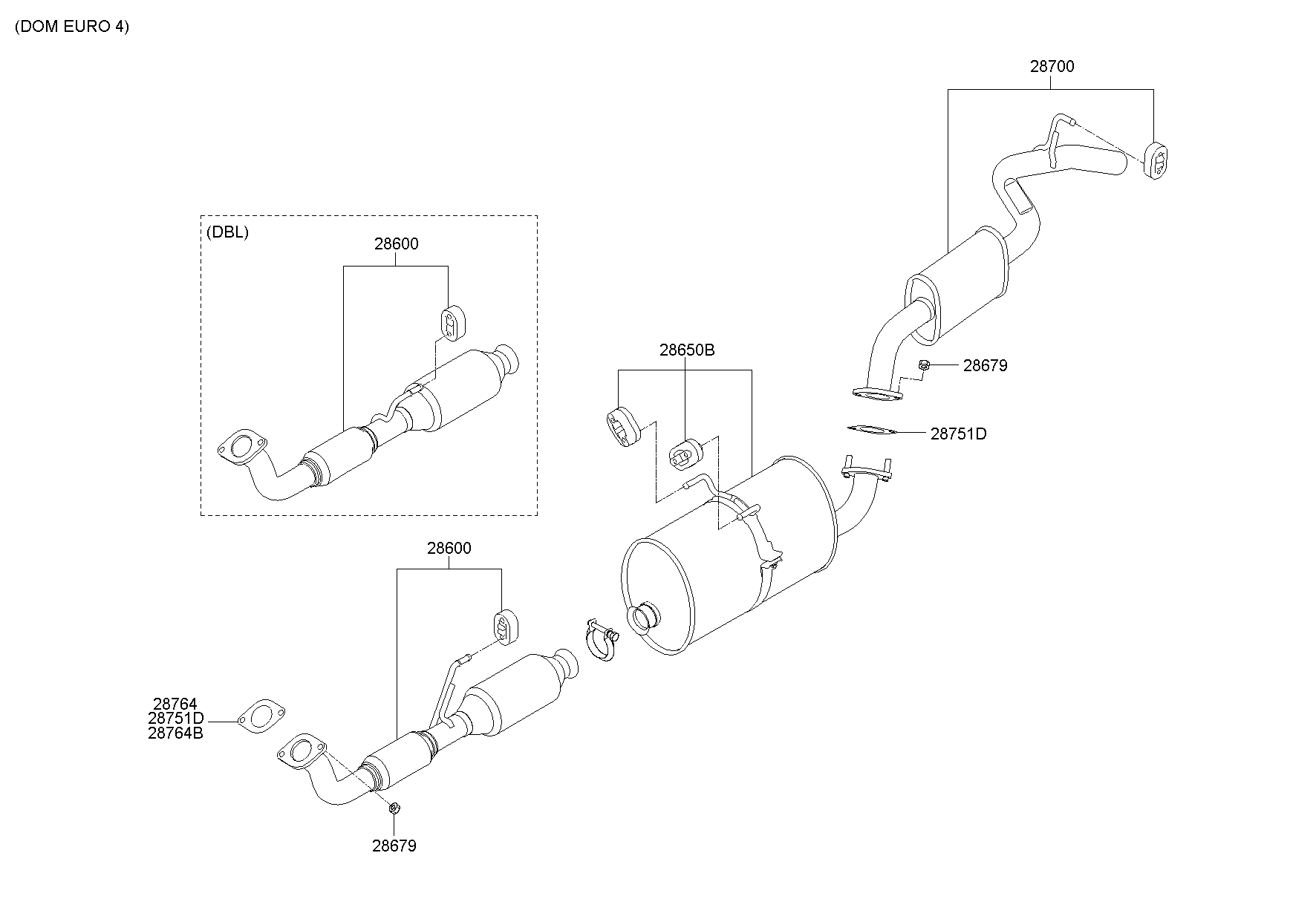 Приёмная труба для Хендай Портер 2005-2012