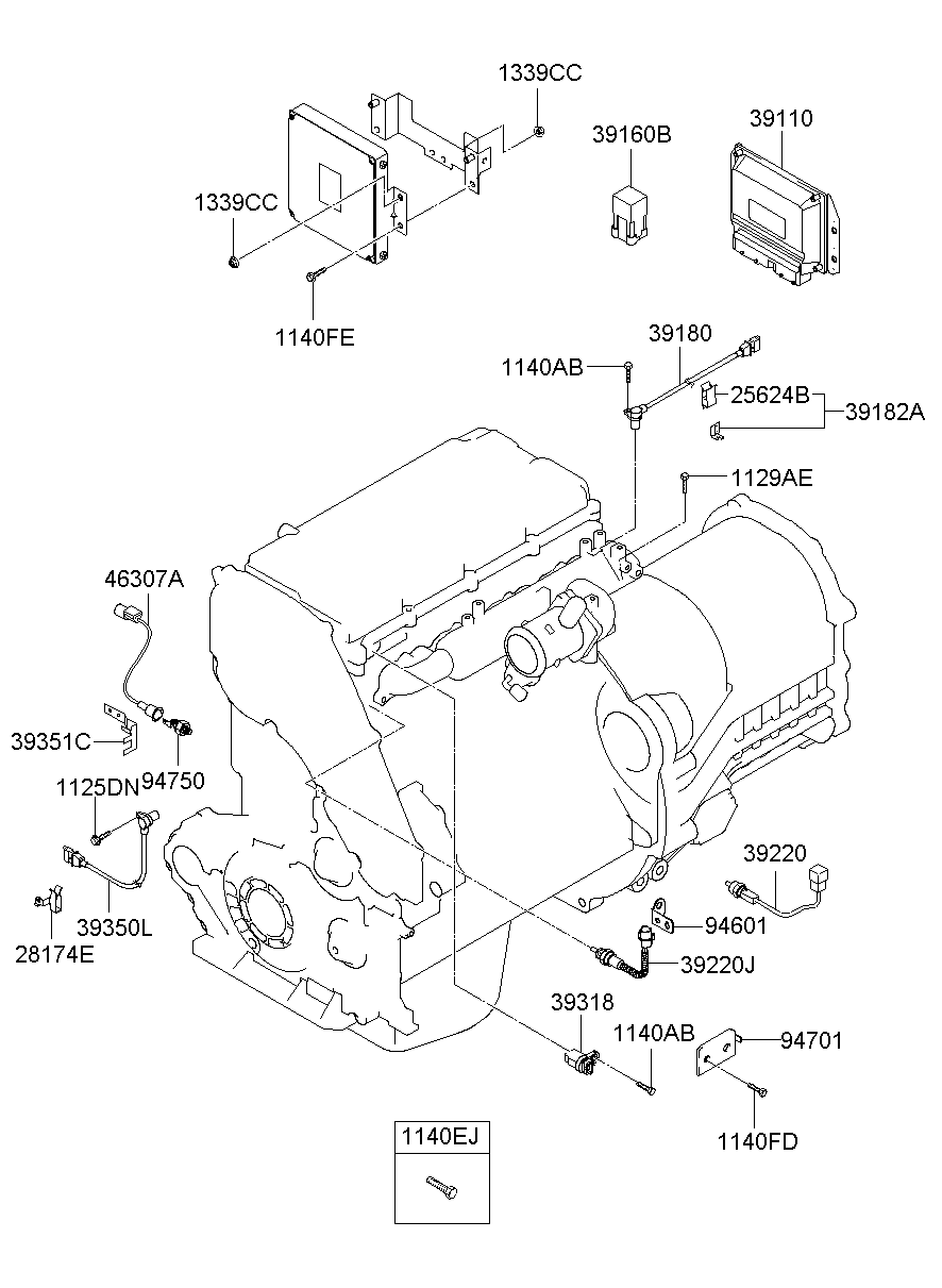 Датчик коленвала для Хендай Портер 2005-2012