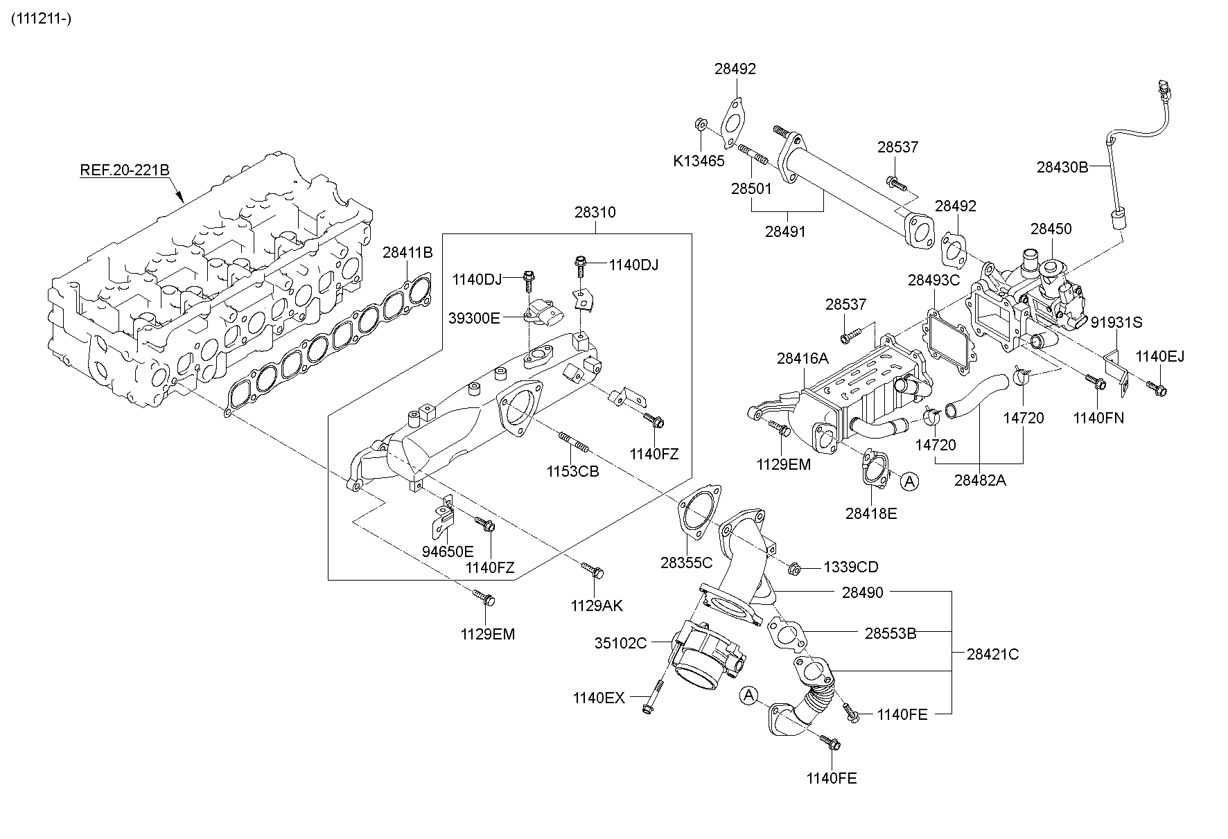 Клапан ЕГР для Хендай Портер 2005-2012