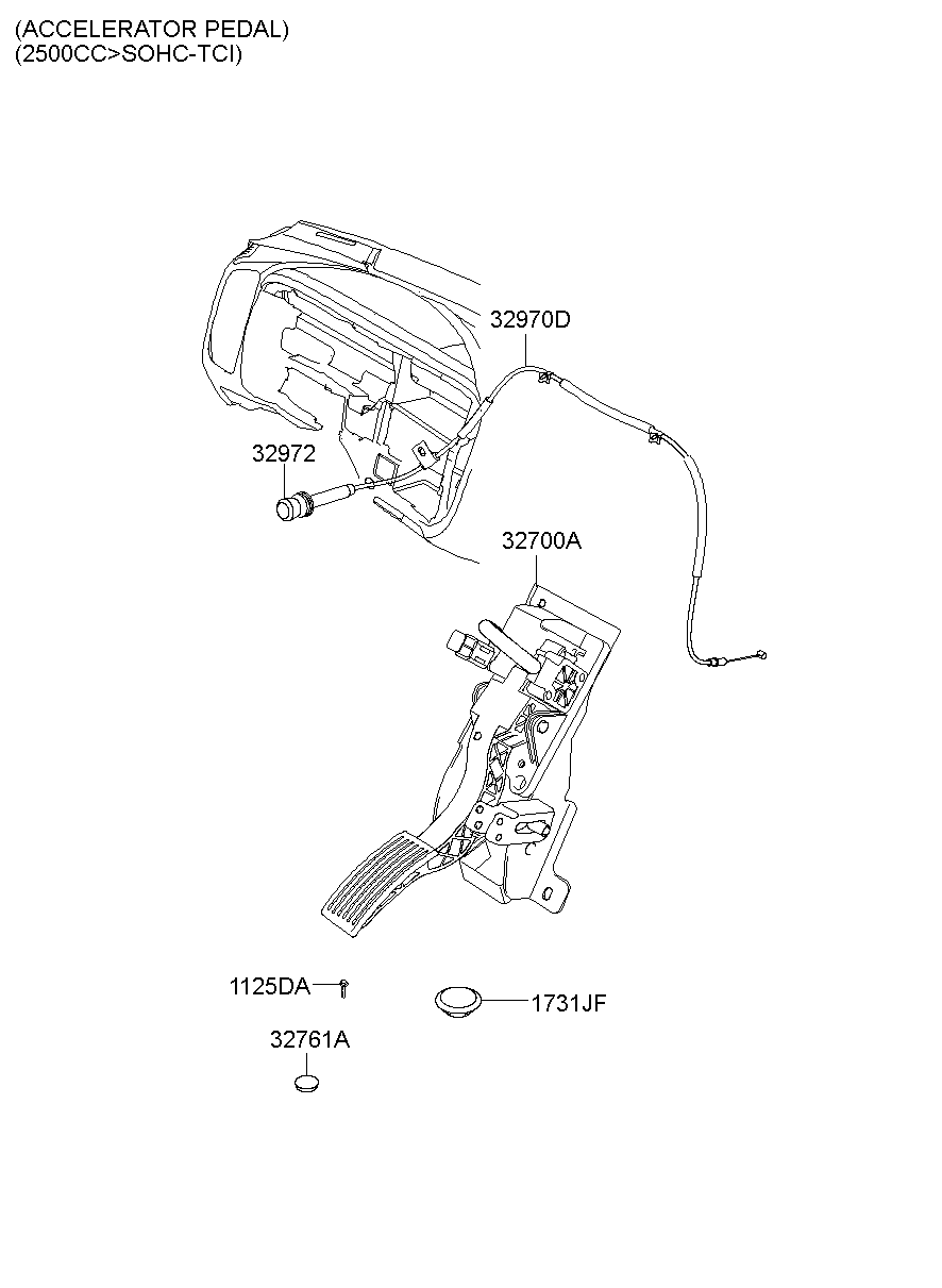 Педаль газа для Хендай Портер 2005-2012