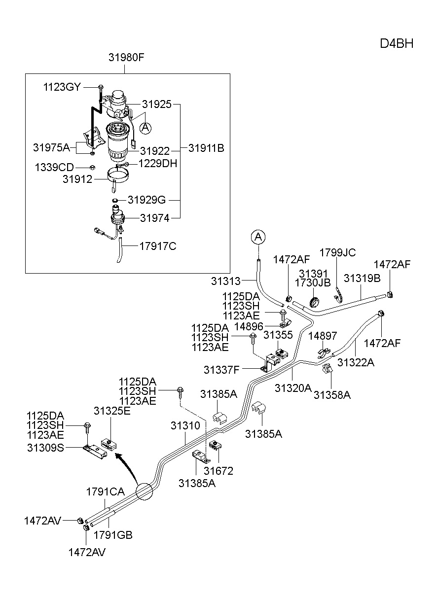 Корпус топливного фильтра для Хендай Портер 2005-2012