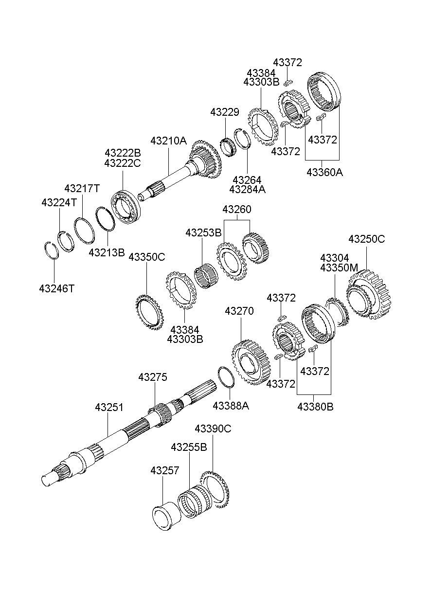 Вал АКПП для Хендай Портер 2005-2012