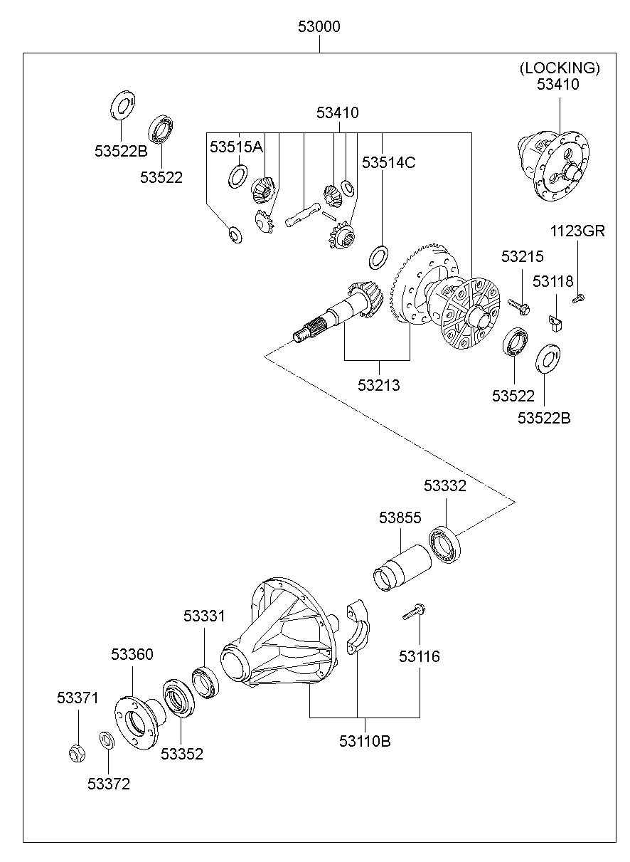 Редуктор задний  для Хендай Портер 2005-2012