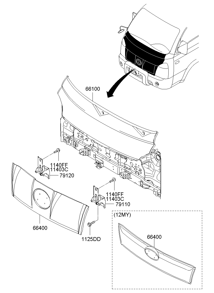Капот для Хендай Портер 2010-2016