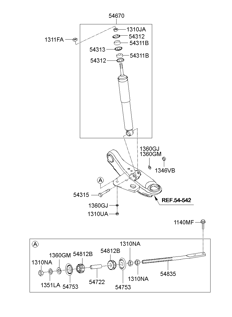 Стойка передняя левая для Хендай Портер 2005-2012