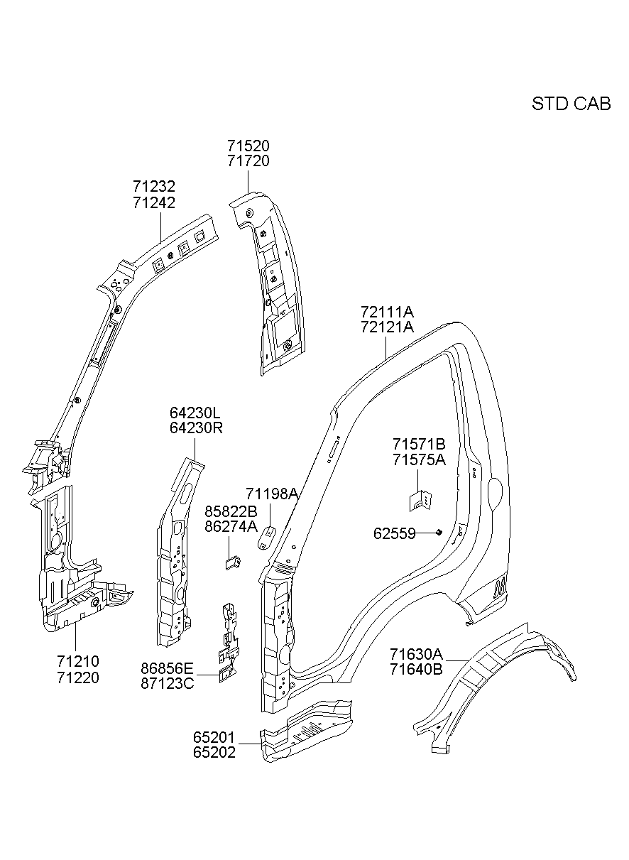 Боковина левая для Хендай Портер 2010-2016