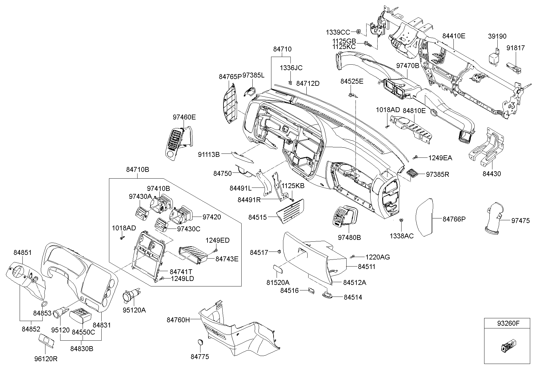 Приборная панель для Хендай Портер 2005-2012