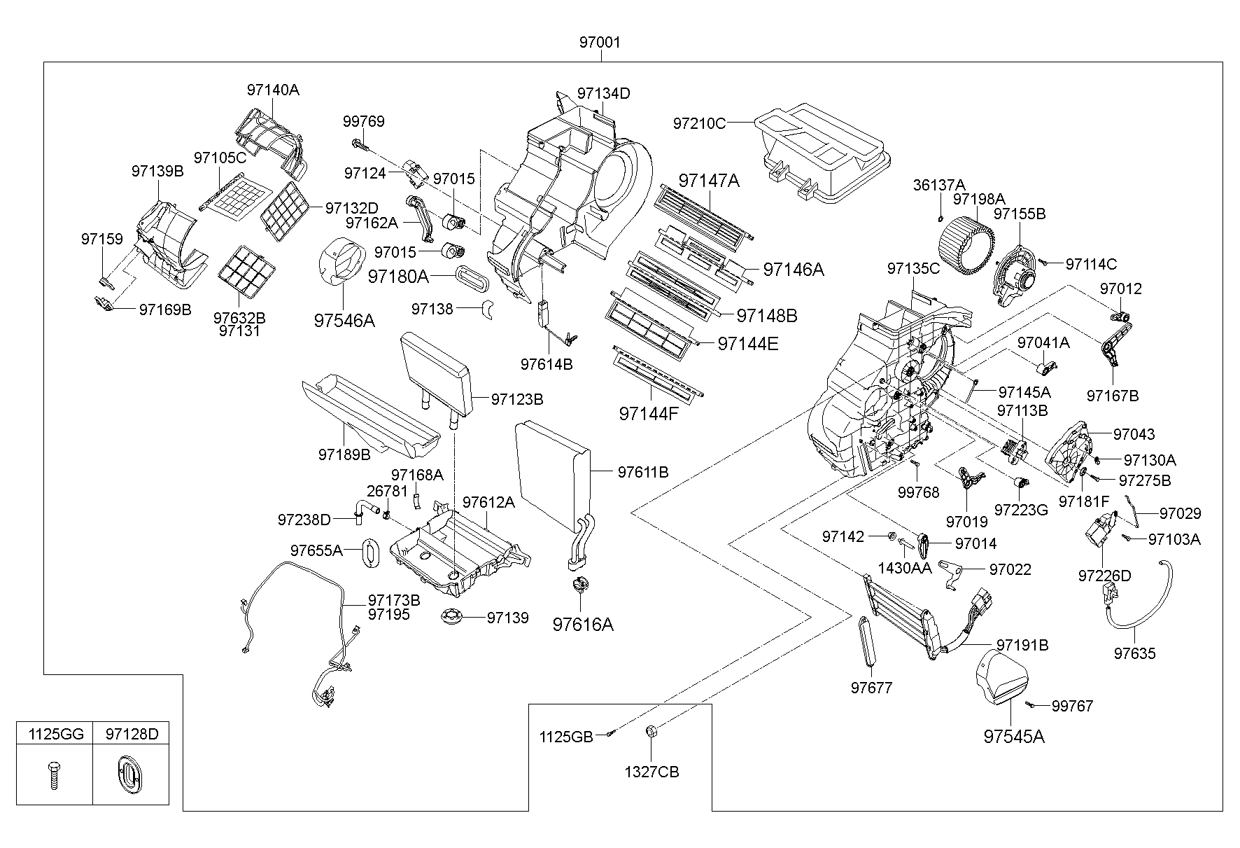 Радиатор отопителя для Хендай Портер 2005-2012