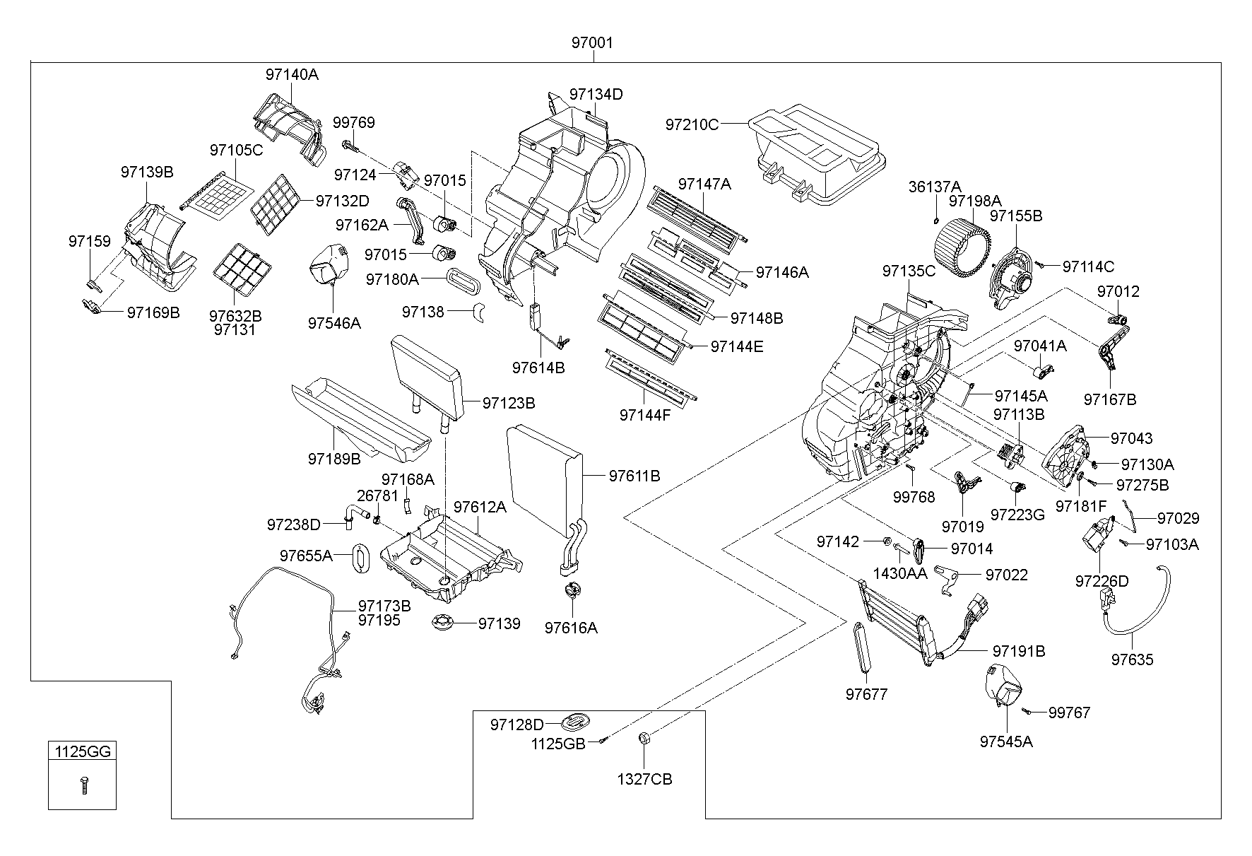 Радиатор отопителя для Хендай Портер 2010-2016