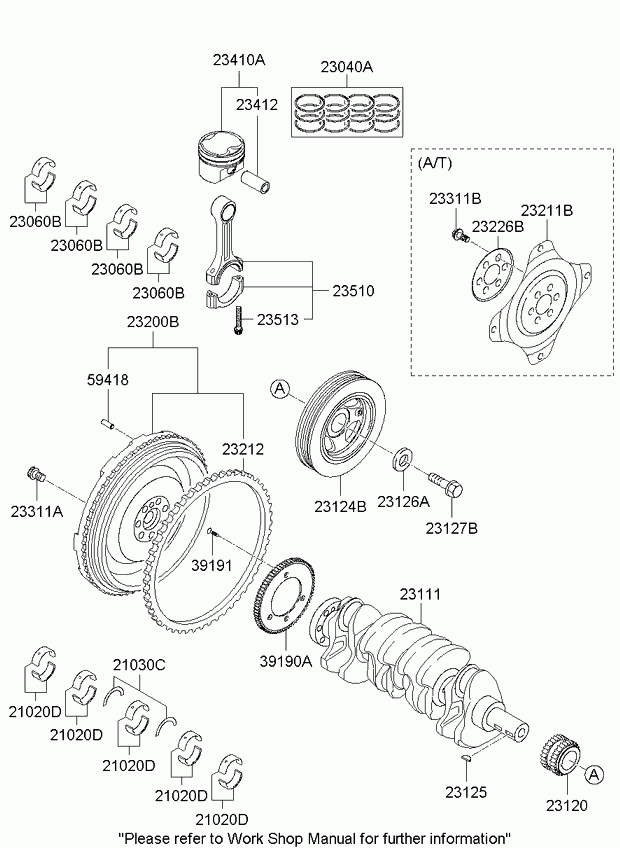 Поршень в сборе для Киа Каренс 2006-2012