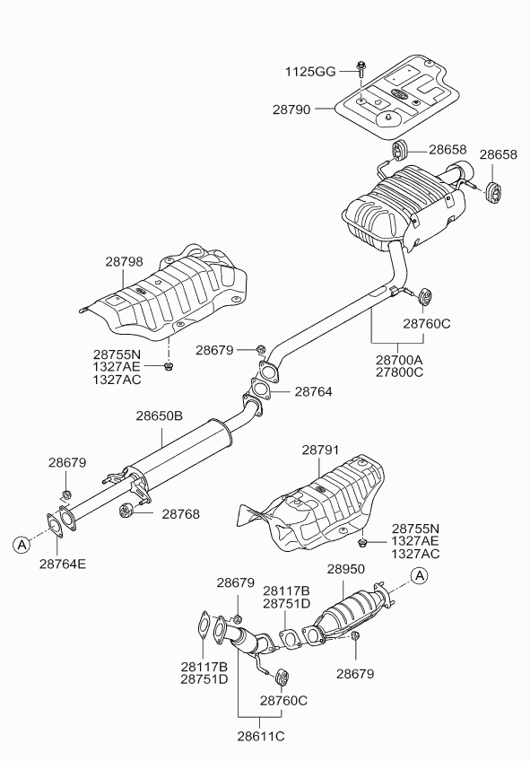 Приёмная труба для Киа Каренс 2006-2012