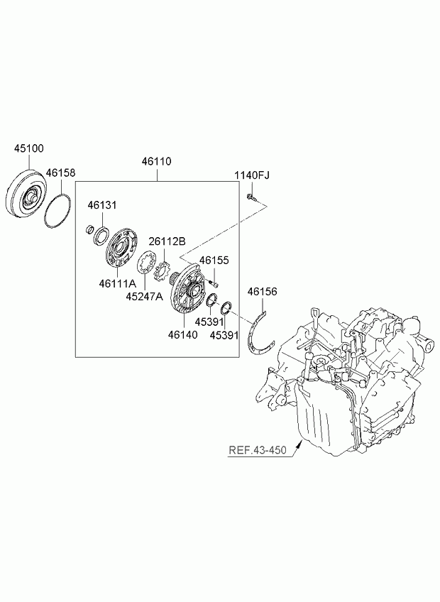 Гидротрансформатор АКПП для Киа Каренс 2006-2012