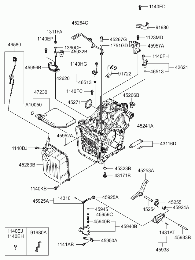 Масляный поддон АКПП для Киа Каренс 2006-2012