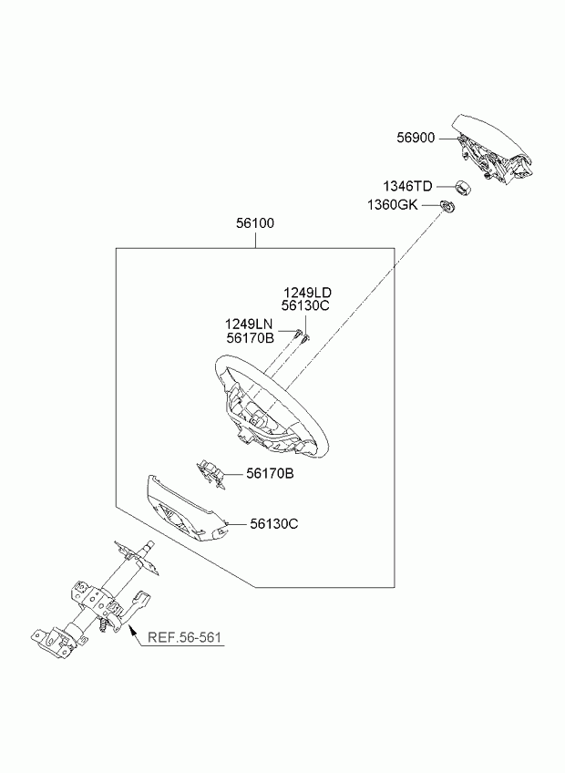 Руль для Киа Каренс 2006-2012