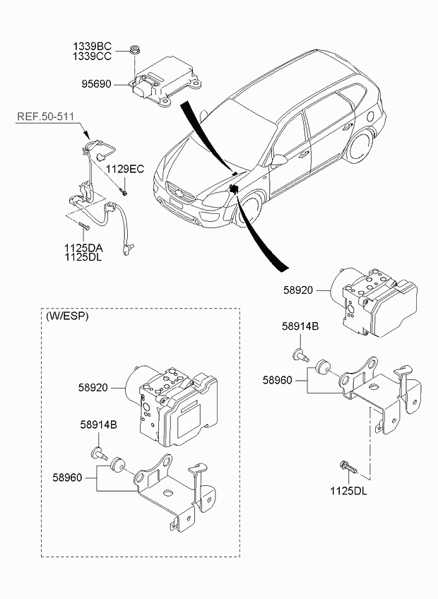 Блок АБС для Киа Каренс 2006-2012