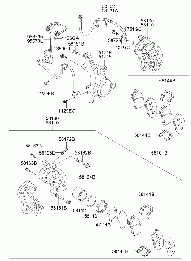 Датчик АБС передний левый для Киа Каренс 2006-2012