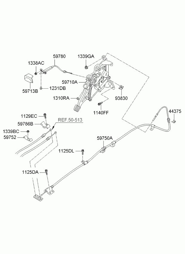 Рычаг стояночного, ручного тормоза для Киа Каренс 2006-2012