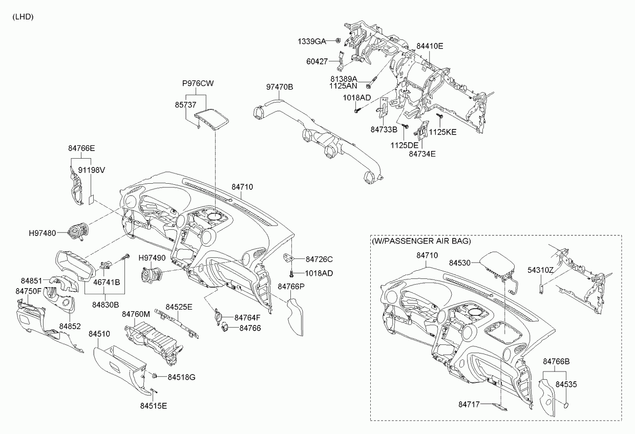 Перчаточный ящик, бардачок для Киа Каренс 2006-2012
