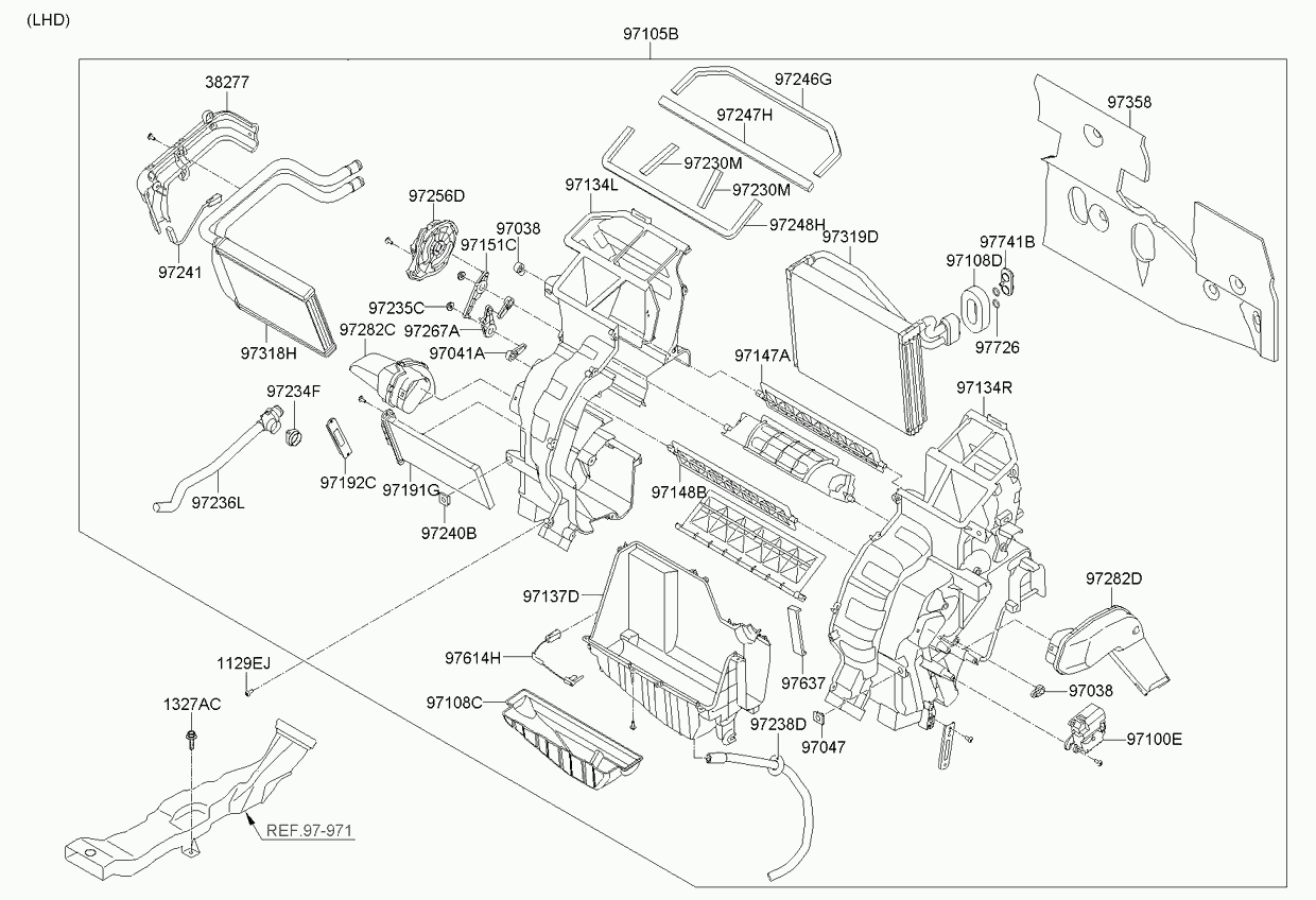Радиатор отопителя для Киа Каренс 2006-2012