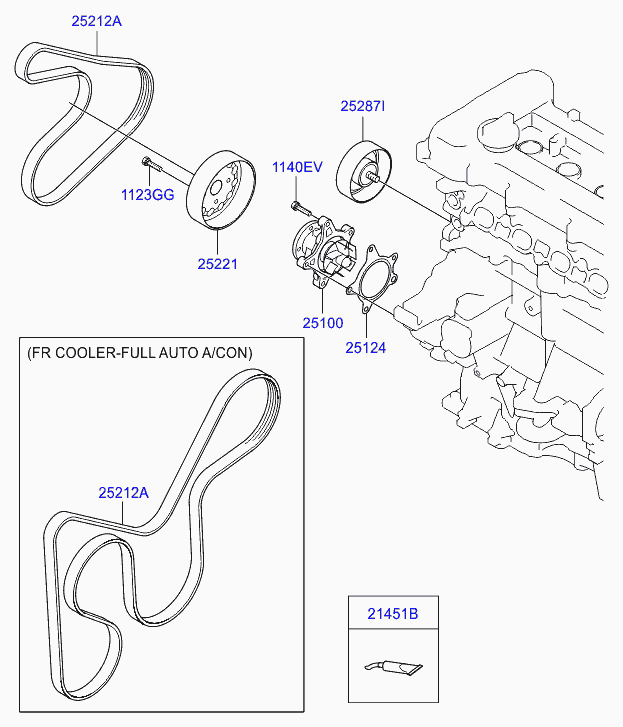 Ролик натяжителя для Хендай Элантра 2006-2011
