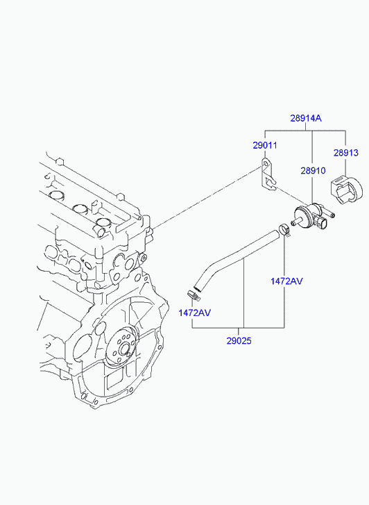 Клапан контроля давления топлива для Хендай Элантра 2006-2011