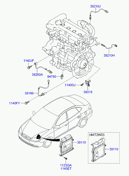 Датчик давления масла для Хендай Элантра 2006-2011