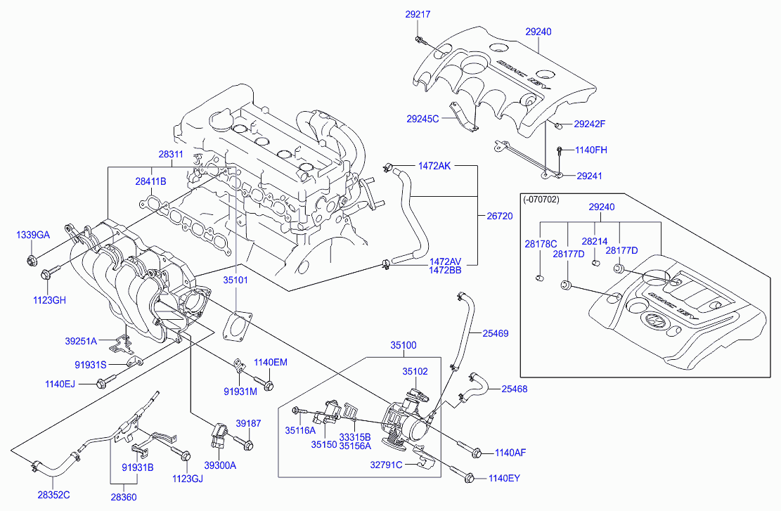 Датчик коленвала для Хендай Элантра 2006-2011