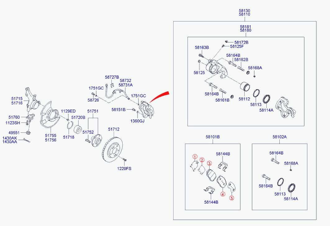 Диск тормозной передний для Хендай Элантра 2006-2011