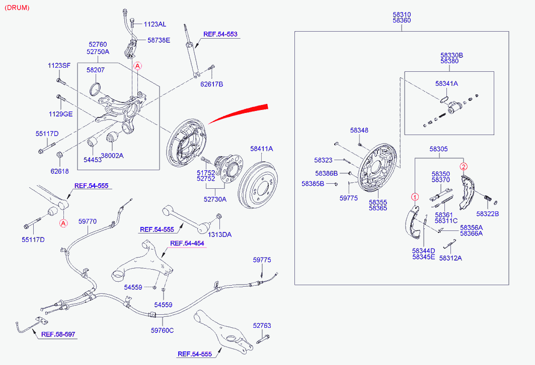 Ступица задняя левая для Хендай Элантра 2006-2011