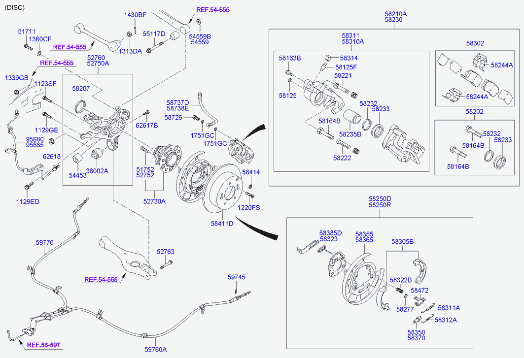 Поворотный кулак задний правый для Хендай Элантра 2006-2011