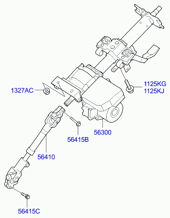 Рулевой вал нижний для Хендай Элантра 2006-2011