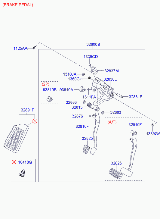 Педаль тормоза для Хендай Элантра 2006-2011