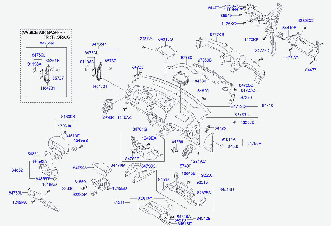 Приборная панель для Хендай Элантра 2006-2011