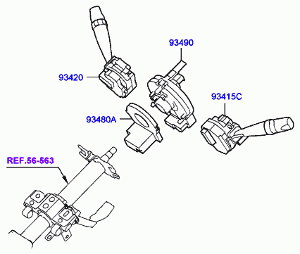 Подрулевой переключатель внешнего света для Хендай Элантра 2006-2011