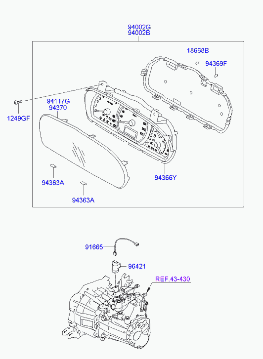Щиток приборов для Хендай Элантра 2006-2011