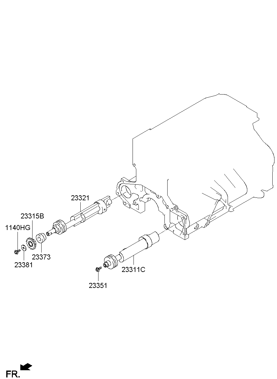 Балансирный вал № 1 для Хендай Н-1 2004-2007