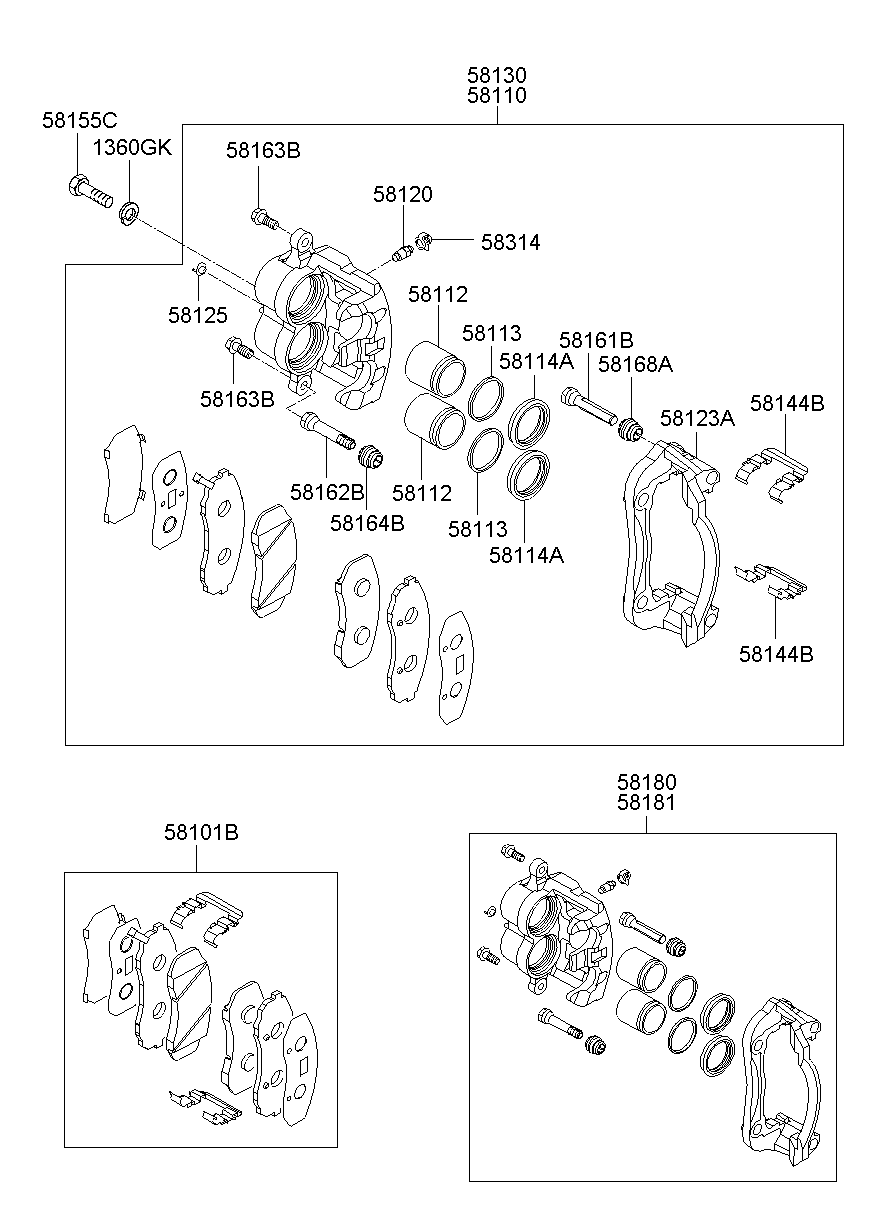 Колодки тормозные передние для Хендай Н-1 2004-2007