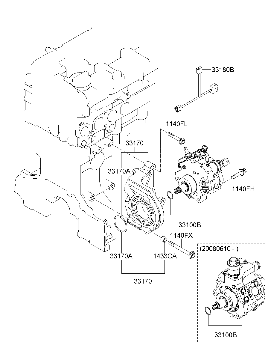 Топливный насос высокого давления для Хендай Н-1 2007-2015