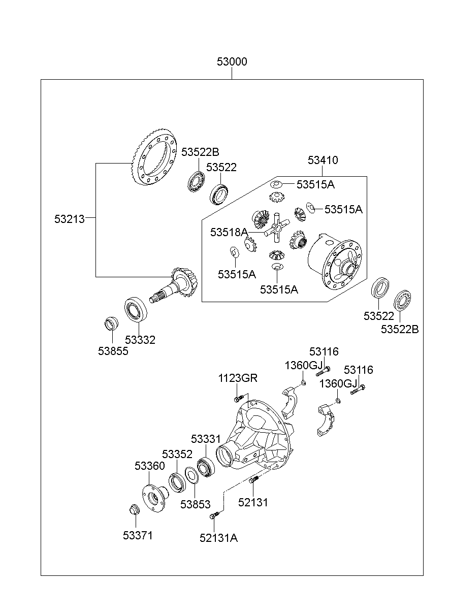 Главная пара для Хендай Н-1 2007-2015