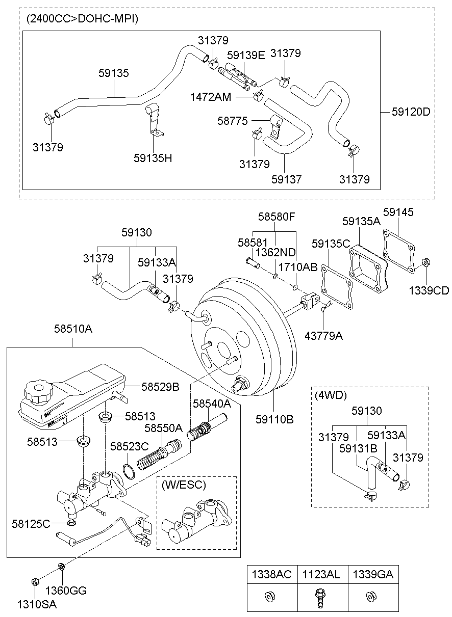Вакуумный усилитель тормозов для Хендай Н-1 2007-2015